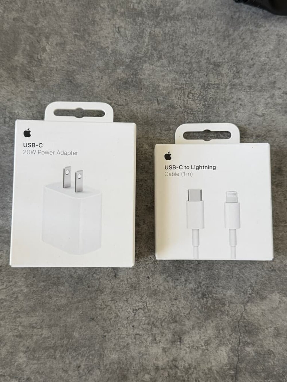 Apple USB-C Charge Cable 1M Length A2794 & Apple 20W USB-C Power Adapter Set
